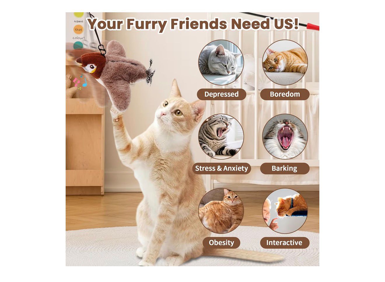 Flappy Bird Cat Toy